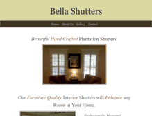 Tablet Screenshot of bellashutters.com